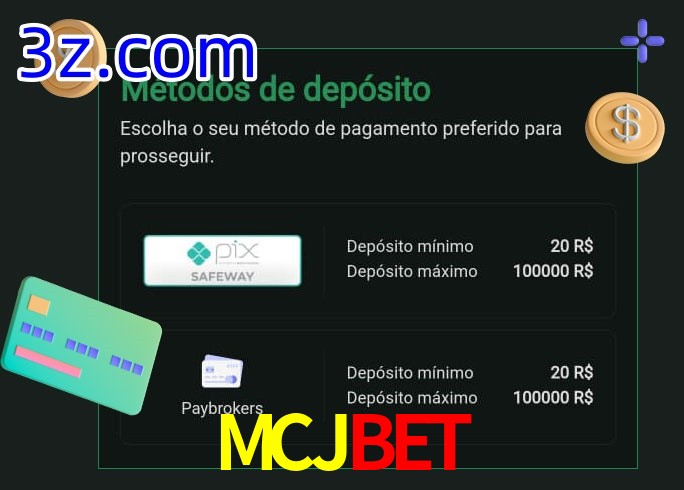 O cassino MCJBET oferece uma grande variedade de métodos de pagamento