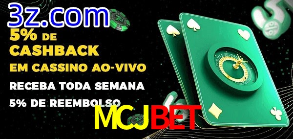 Promoções do cassino ao Vivo MCJBET